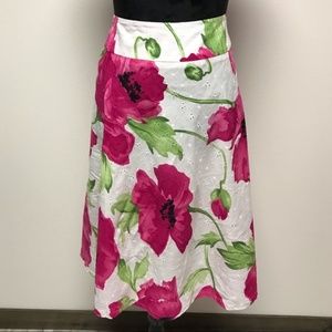 Sag Harbor Eyelet A Line Skirt 14